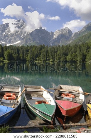 Bohinj lake  beautiful alps in background