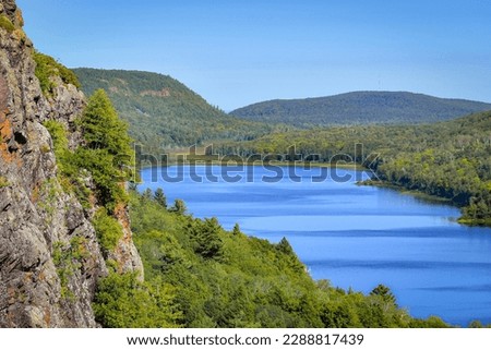 Lake of the Clouds overlook at Porcupine Mountains State Wilderness Park in Michigan's Upper Peninsula.