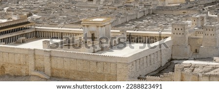 Second Temple - model of the ancient Jerusalem. Israel Museum, Jerusalem, Israel. Royalty-Free Stock Photo #2288823491