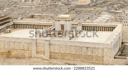 Second Temple - model of the ancient Jerusalem. Israel Museum, Jerusalem, Israel. Royalty-Free Stock Photo #2288823521