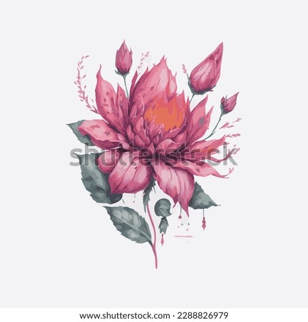 
Luxurious Flower Vector Illustration Art For Background
