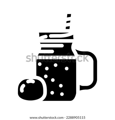 orange juice smoothie drink glyph icon vector. orange juice smoothie drink sign. isolated symbol illustration