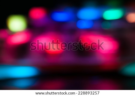 Colorful of bokeh from light at night