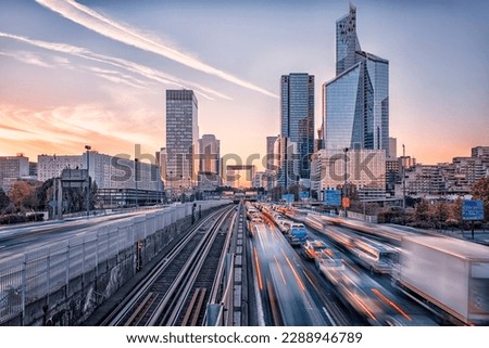 La Defense, the business district in Paris Royalty-Free Stock Photo #2288946789
