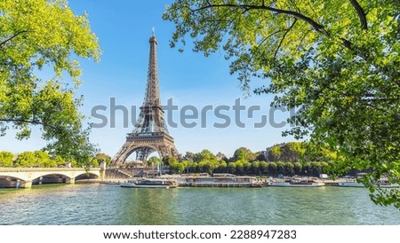 The Eiffel Tower in Paris city Royalty-Free Stock Photo #2288947283