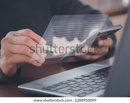 Electronic signature concept. Businessman signs electronic documents on virtual laptop screen using stylus pen. E-signing, digital document management, paperless office, signing business contract. 
