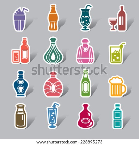 Drinks Color Icon Label