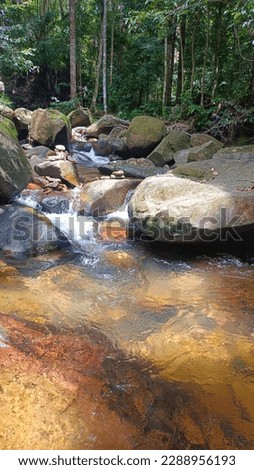 Photo of natural rocks found in the path of the river flow