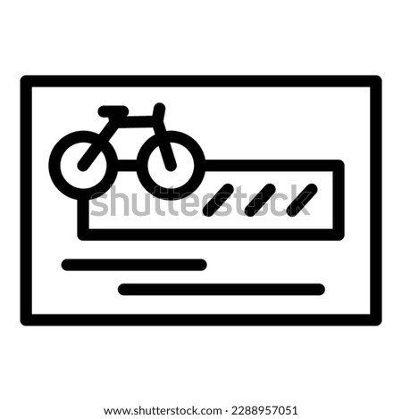 Service share bike icon outline vector. Rent system. Public transport