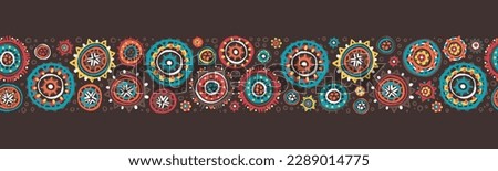 Hand drawn abstract seamless pattern, ethnic background, african style - great for textiles, banners, wallpapers, wrapping - vector design 
