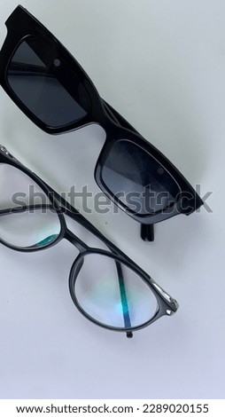 The glasses in the photo are isolated on a white background