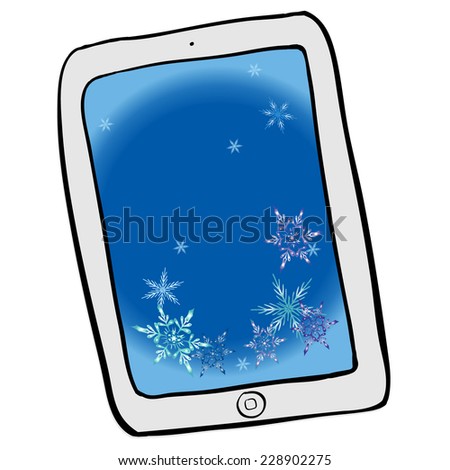 vector image of computer tablet