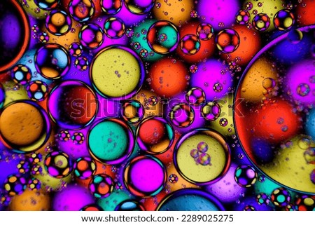 Colorful artistic of oil on the water. Abstract Colorful Oil bubbles background. abstract light illumination