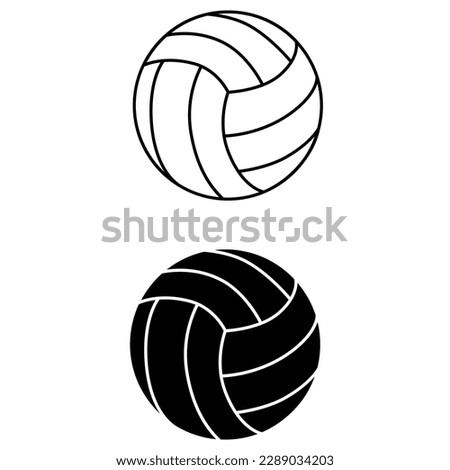 Volleyball icon vector set. sport illustration sign. ball symbol or logo.
