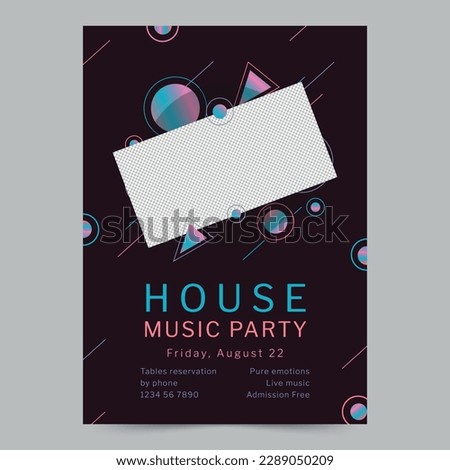 House Music Party Flyer Template. A clean, modern, and high-quality design of Flyer vector design. Editable and customize template flyer