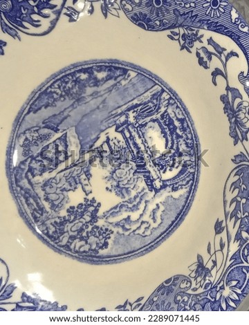 antique plates are painted as best they can and sold at high prices
