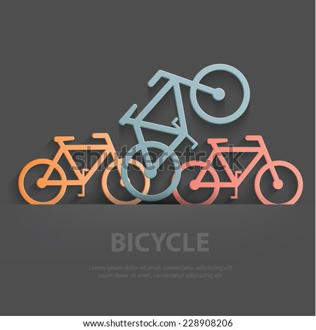 Bicycle symbol,Blank for your text,clean vector