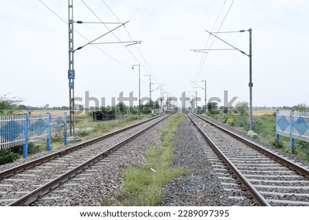 Outback Northern Territory Indian railway track. Royalty-Free Stock Photo #2289097395