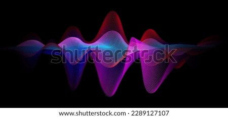 Music equalizer sound wave illustration vector. Royalty-Free Stock Photo #2289127107