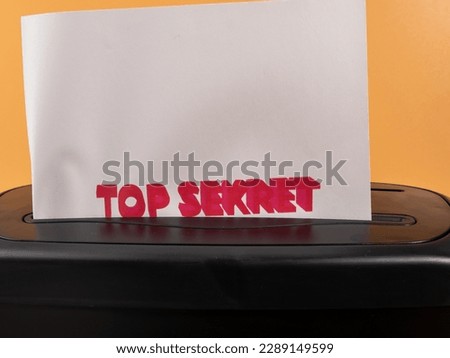 Paper and CD shredder. Stationery Document Shredder. Close-up.