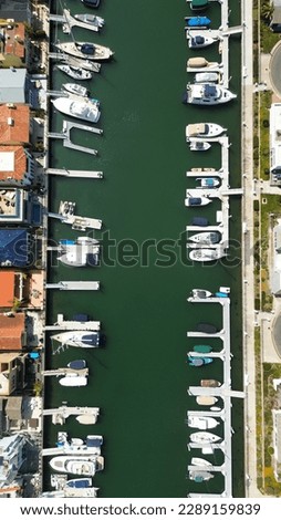 Drone view boat picture SAN Diego