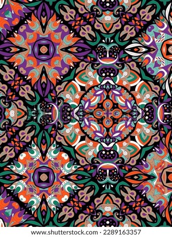 Beatiful colorful seamless ethnic pattern
