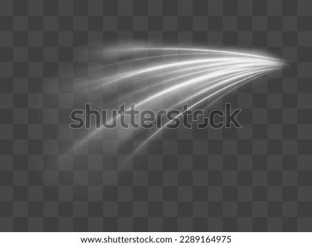 High speed. Abstract technology background concept. Motion speed and blur. Glowing white speed lines. Dynamic lines or rays. Light trail wave, fire path trace line. Royalty-Free Stock Photo #2289164975