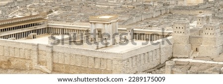 Second Temple - model of the ancient Jerusalem. Israel Museum, Jerusalem, Israel. Royalty-Free Stock Photo #2289175009