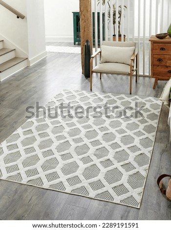 modern interior room natural rug Royalty-Free Stock Photo #2289191591