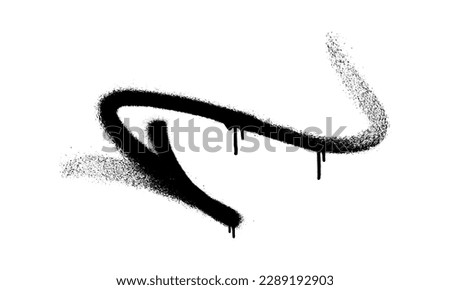 Graffiti arrow with overspray in black over white. Royalty-Free Stock Photo #2289192903