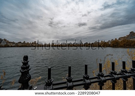 Panoramic view on the New York skyline from the Central Park