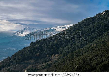 Mountains in Abruzzo in winter
