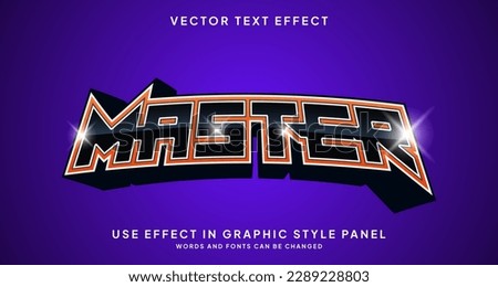Editable text style effect -  Master text style theme. Royalty-Free Stock Photo #2289228803