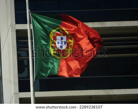 Flag of portugal with effect from wind