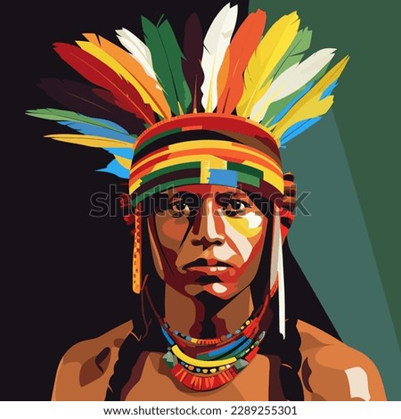 A native brazilian Kayapo indian Royalty-Free Stock Photo #2289255301