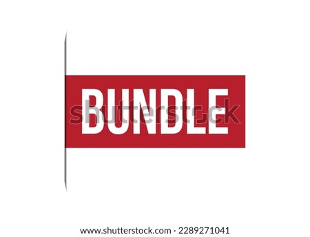 bundle red vector banner illustration isolated on white background
