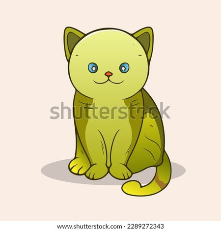 Kawaii Cute Kittens cat vector design Cat cartoon sticker for greeting element design