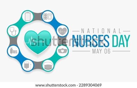 National Nurses day is observed in United states on 6th May of each year, to mark the contributions that nurses make to society. Vector illustration