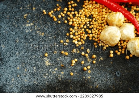 Kitchen seasoning on a pestle for cooking