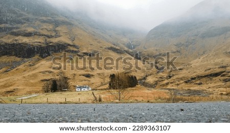 Glencoe valley classic landscape, Scotland, UK