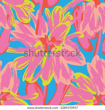 Colourful Abstract Floral seamless pattern design for fashion textiles, graphics, backgrounds and crafts Royalty-Free Stock Photo #2289370957