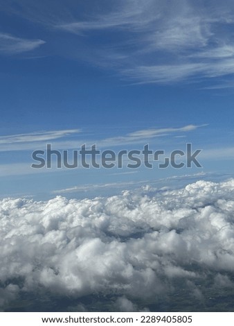 This is a picture of the Indonesian sky, taken from a plane.