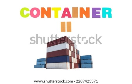 Alphabet CONTAINER English made of wood isolated on white background. Colorful wooden vocabulary set sort. letter made of wood arrange alphabet as categorize word. Learning medium for children.