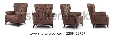 armchair different angles isolated on white background . Royalty-Free Stock Photo #2289426907