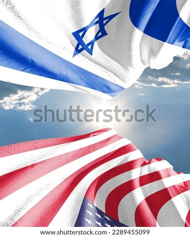 israel and american flags backgrounds