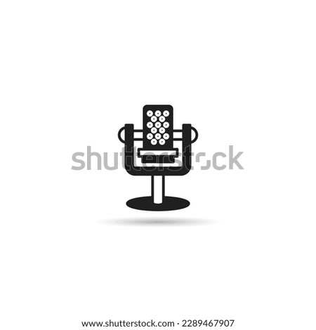 microphone on stand icon on white background