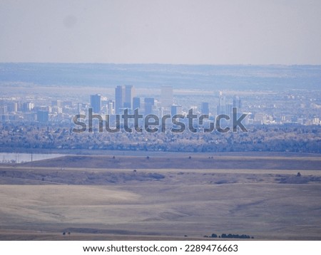 denver city skyline from the mountains