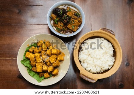 pictures of delicious vegetarian dishes on the table
