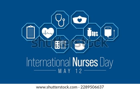 International Nurses day is observed in United states on 12th May of each year, to mark the contributions that nurses make to society. Vector illustration