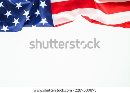 American flag background, USA flag on white.